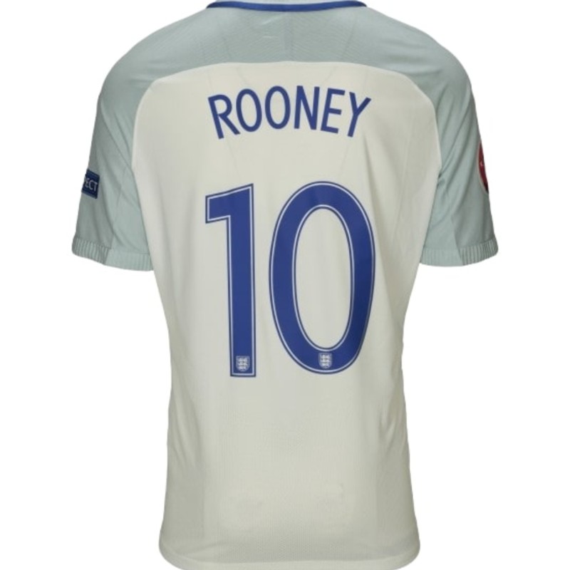 Rooney's England vs Wales Match-Issued Shirt, EURO 2016