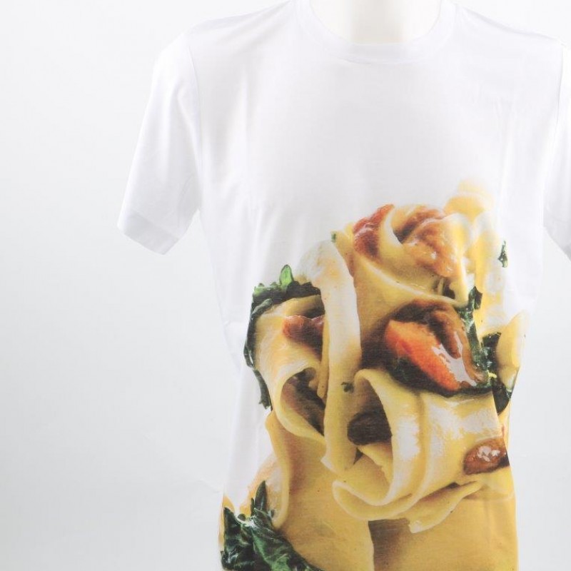 T-shirt "Tagliatelle con broccoli e ricci di mare" personalizzata dallo Chef Esposito
