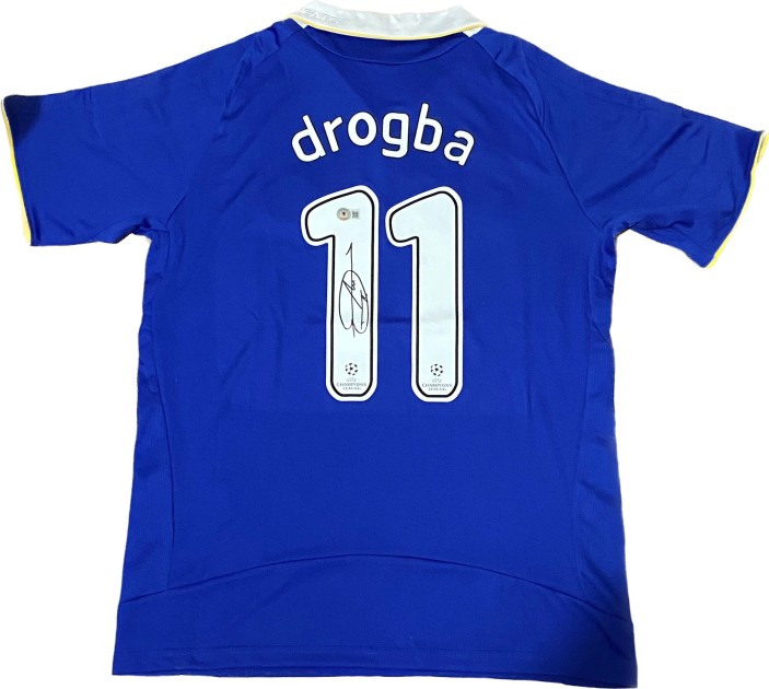 Camicia replica firmata di Didier Drogba del Chelsea FC 2008/09