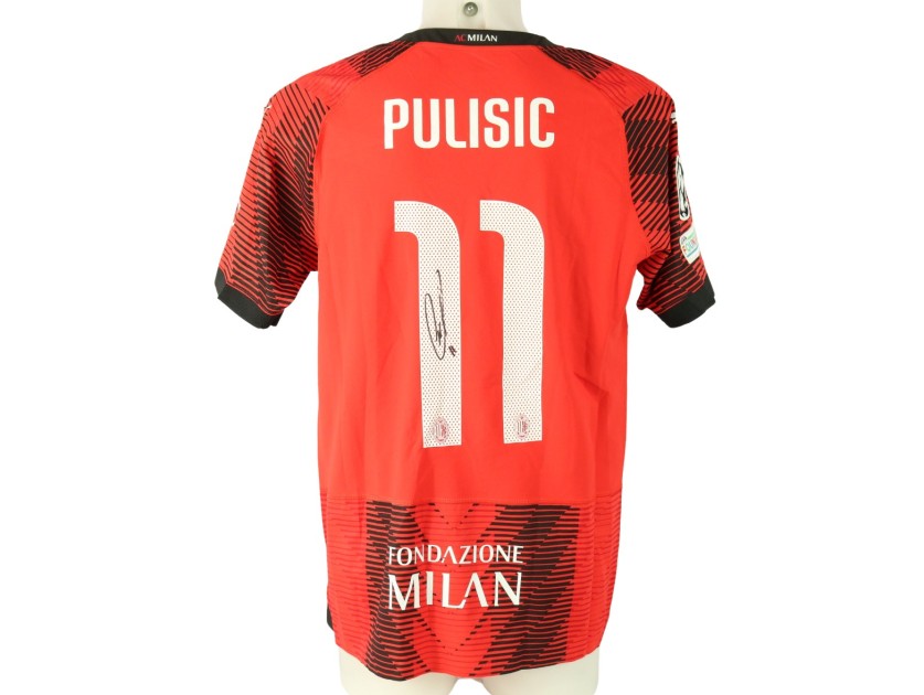 Pulisic Official Milan Signed Shirt, UCL 2023/24 