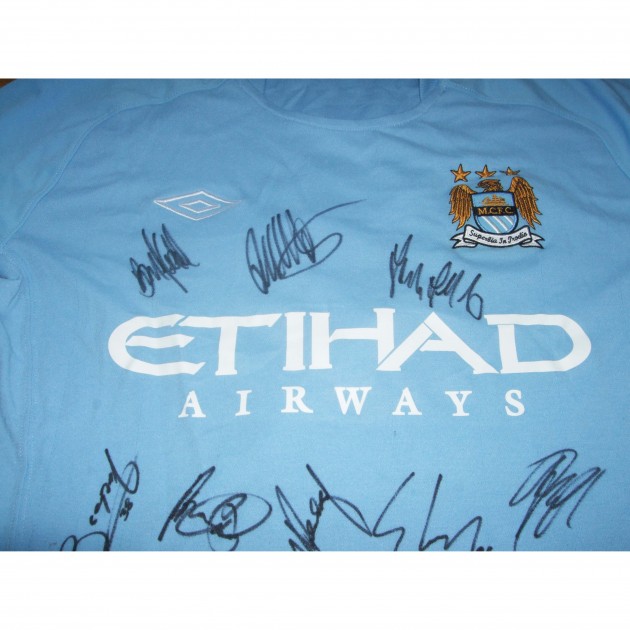 Micah Richard's match issued/worn shirt - signed by the squad!
