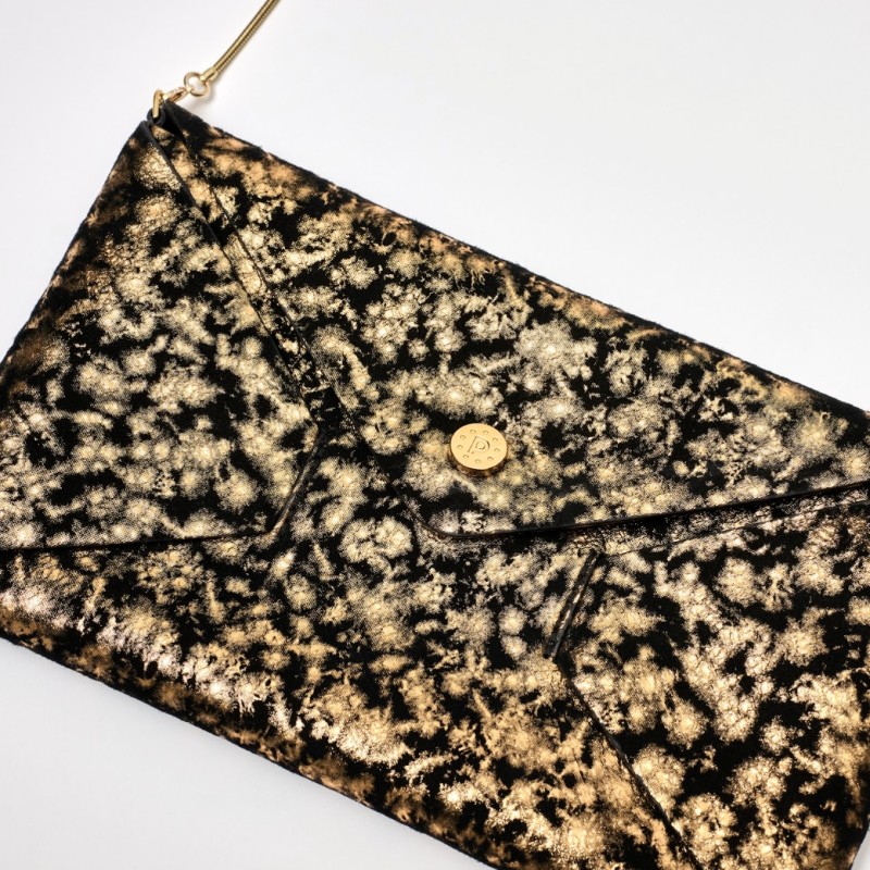 Suede clutch bag by Pollini