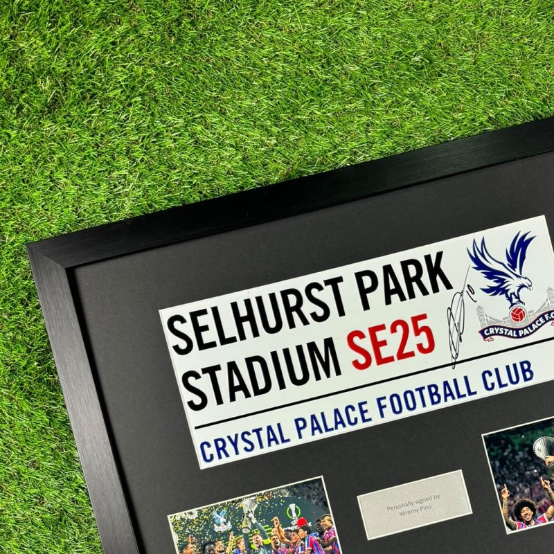Yeremy Pino Crystal Palace Football Club Signed Road Sign