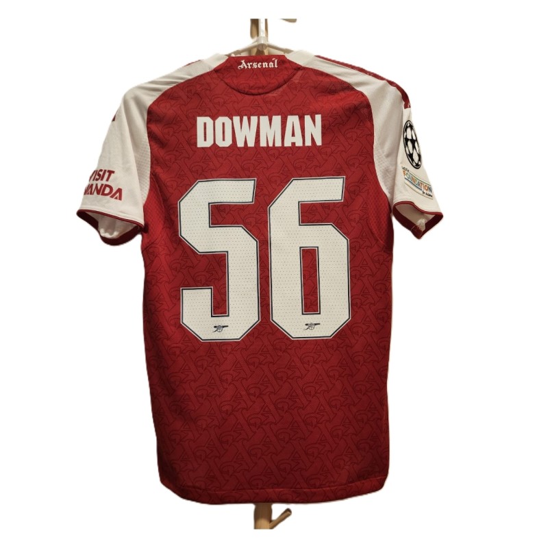 Maglia gara finale di Champions League 2025/26 Arsenal di Dowman, vs PSG