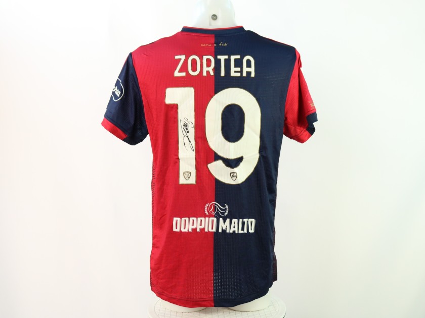 Maglia Zortea Unwashed, Udinese vs Cagliari 2024 - Autografata