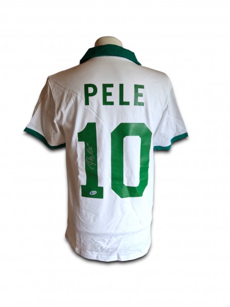 Pelé New York Cosmos Signed and Framed Shirt - CharityStars