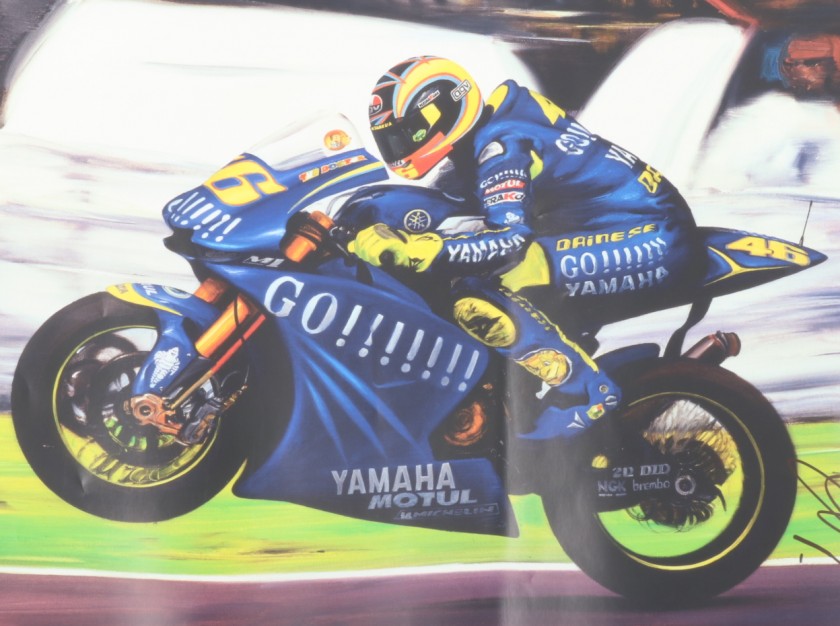 Yamaha picture signed by the pilot Valentino Rossi