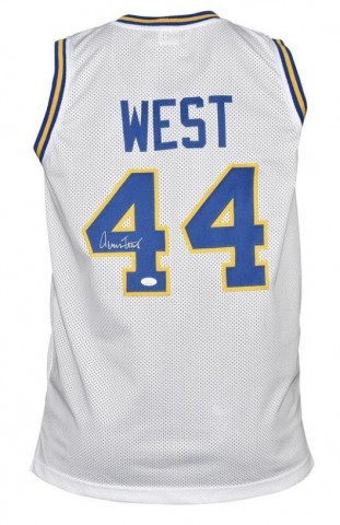 Jerry West Signed West Virginia College Basketball Jersey 