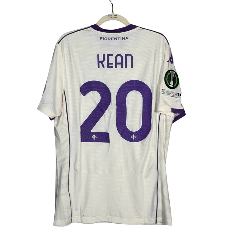Kean's Fiorentina Match-Issued Shirt, Conference League 2025/26