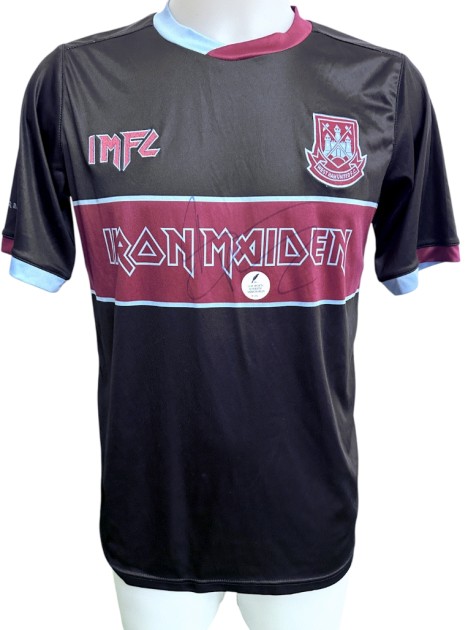 West Ham United x Iron Maiden Official Commemorative Shirt, 2022/23 - Signed by Bruce Dickinson