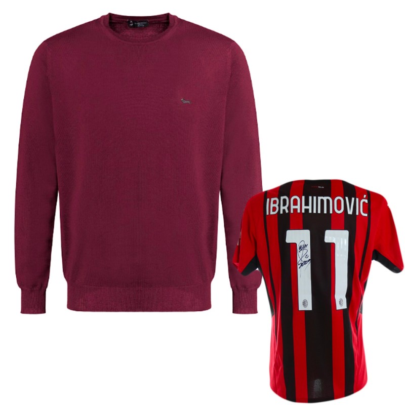 Harmont & Blaine Wool Crewneck + AC Milan signed by Zlatan Ibrahimovic