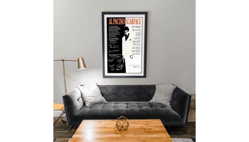 Scarface Poster Signed by Cast Framed