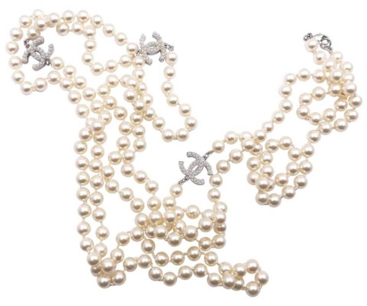 Chanel Classic Super Long Pearl Necklace