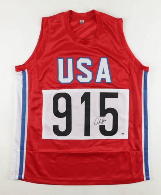 Carl Lewis Signed  Olympic Track Jersey