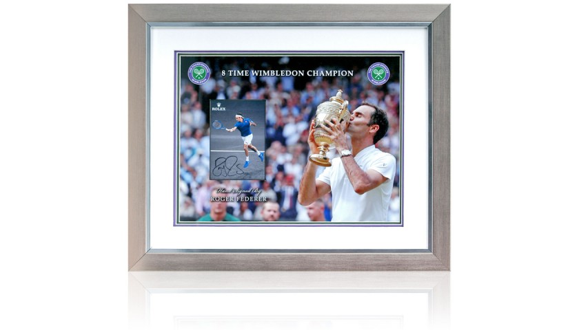 Roger Federer Signed Photo Display