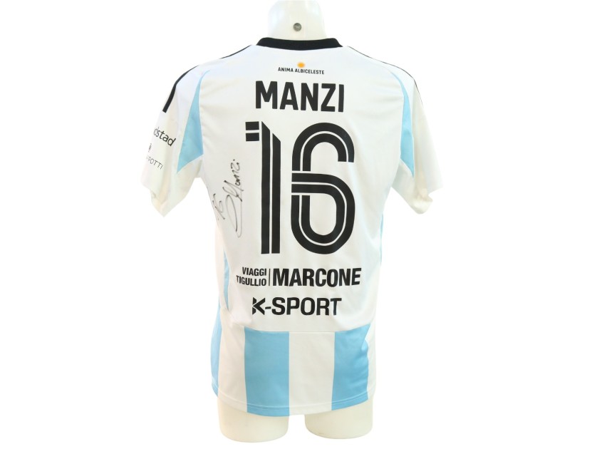 Maglia Manzi Milan Futuro vs Virtus Entella Unwashed, 2024 - Autografata