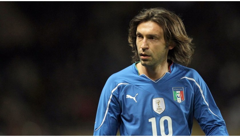 Italy Training Shirt, 2010 - Signed by Andrea Pirlo
