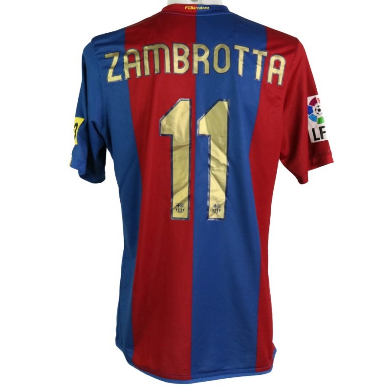 Zambrotta's Barcelona Match Shirt, 2006/07