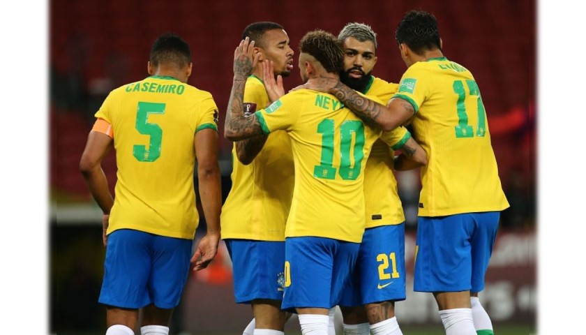 Casemiro's Worn Shirt, Brazil-Ecuador 2021