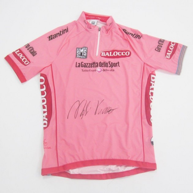 Official Giro d'Italia 2013 Maglia Rosa signed by Vincenzo Nibali