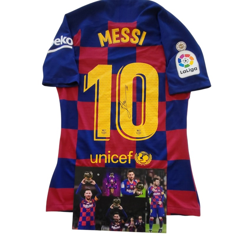 Messi's Barcelona Signed Issued Special Patch Shirt, 2019/20