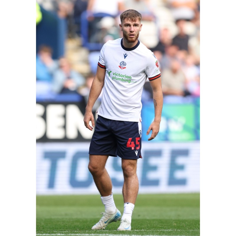 Maglia firmata di John McAtee del Bolton Wanderers, contro il Reading, indossata durante la partita