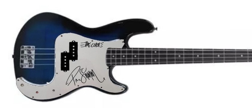 Chitarra autografata di Paul Simonon dei Clash