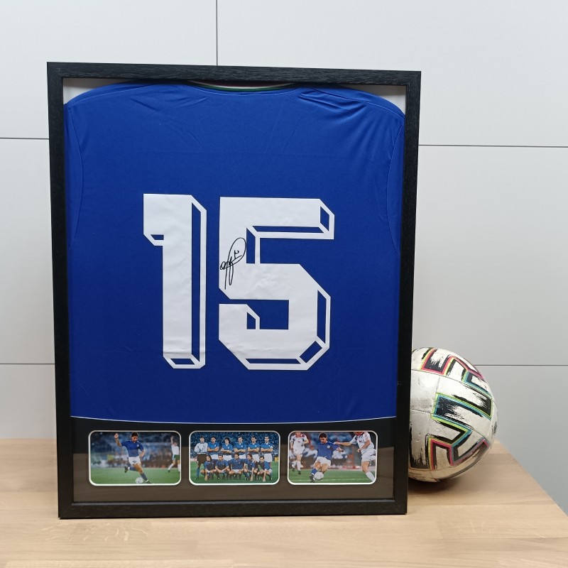 Baggio's Italy Signed and Framed Shirt