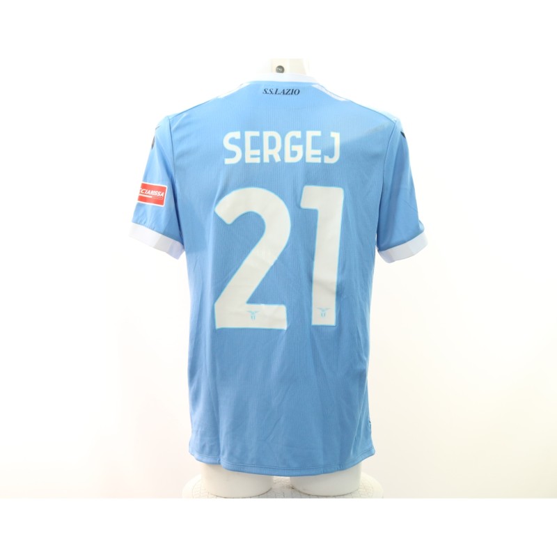 Milinkovic's Lazio Match-Issued Shirt, 2021/22