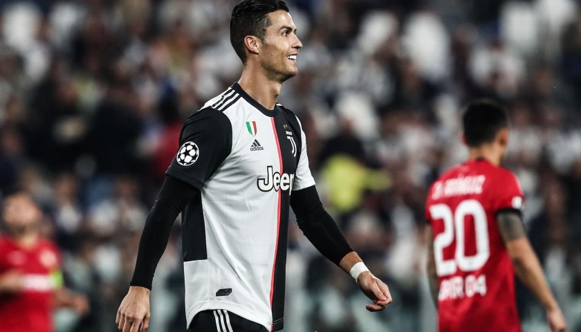 Ronaldo's Juventus Match-Issued Signed Shirt, UCL 2019/20