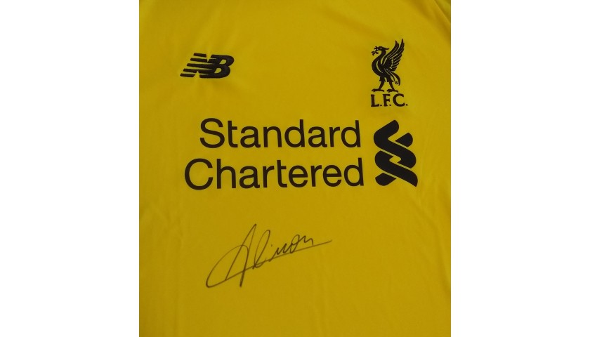 Alisson Becker Signed Liverpool FC 18/19 Home Goalkeeper Shirt