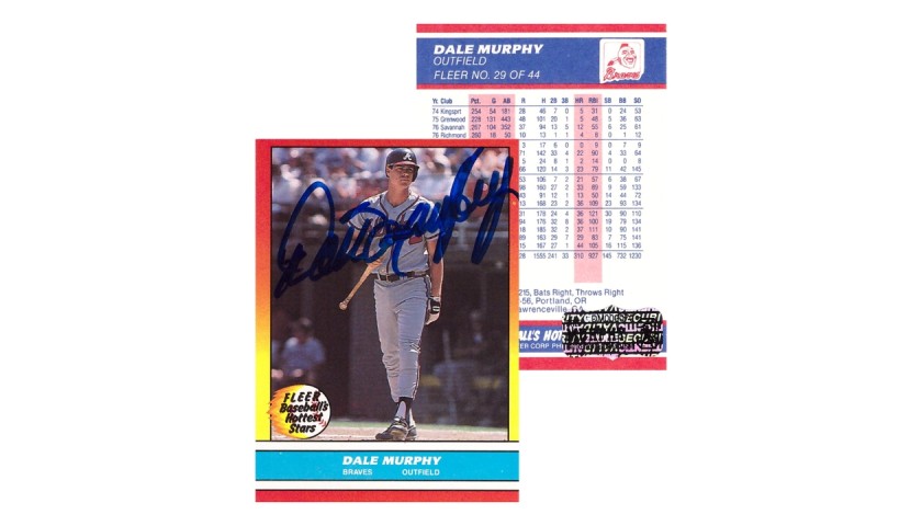 Dale Murphy Signed 1988 Fleer Baseball Card