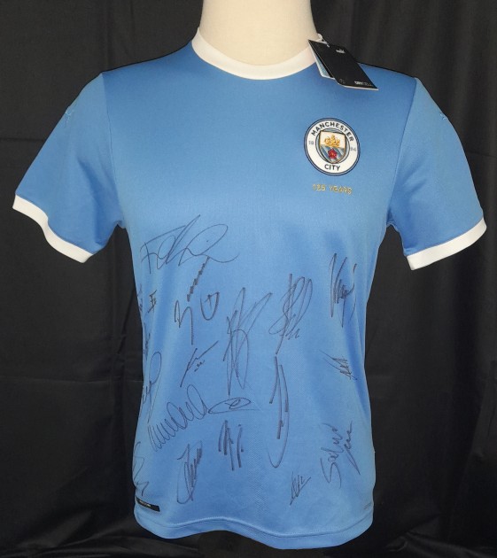 Manchester City 125th Anniversary 2019/20 Squad Signed Shirt