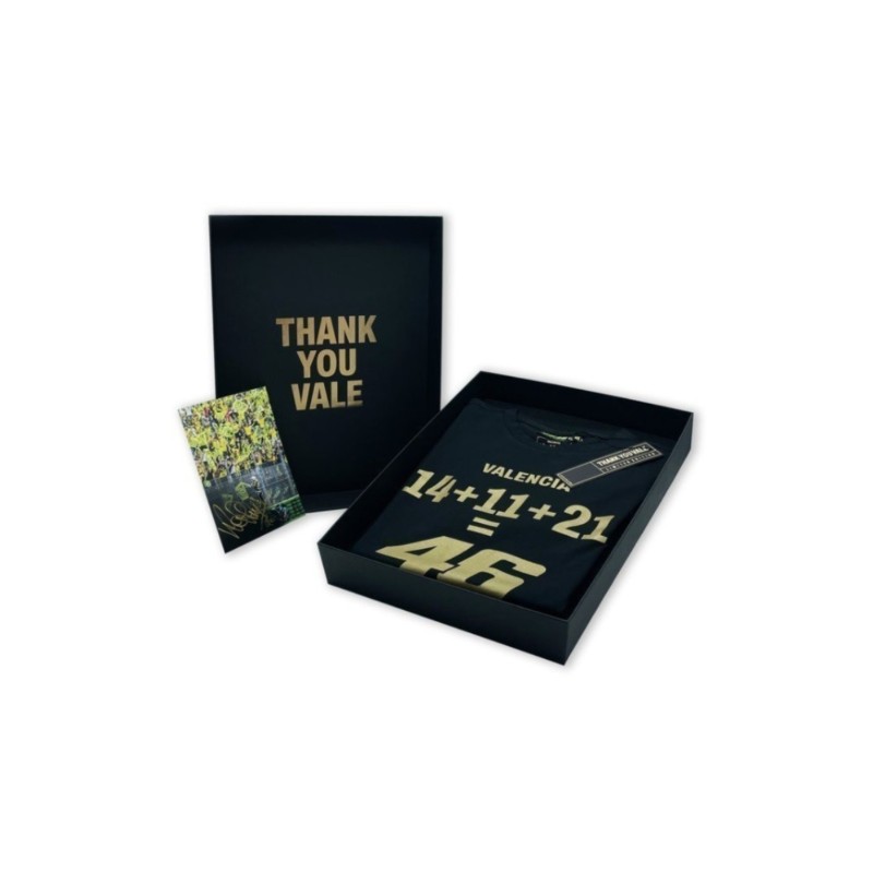 Box "Thank You Vale" Valencia 2021 Shirt - With signed postcard by Valentino Rossi