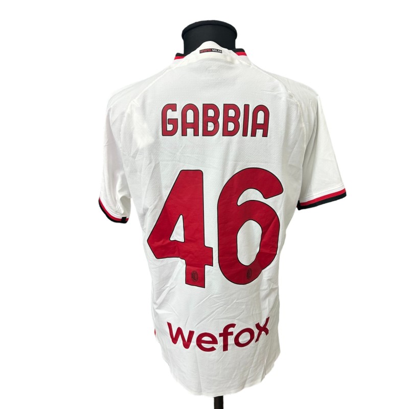 Gabbia's Milan Issued Shirt, 2022/23