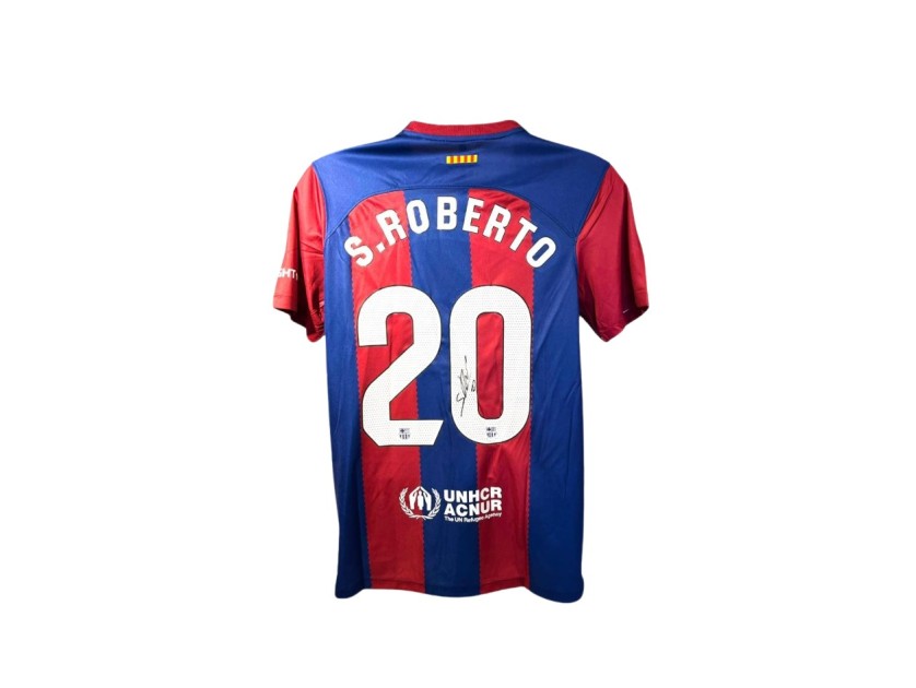 Sergi Roberto's FC Barcelona 2023/24 Signed Replica Shirt