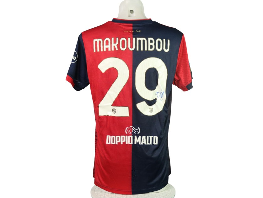 Maglia Makoumbou Unwashed, Cagliari vs Empoli 2024 - Autografata