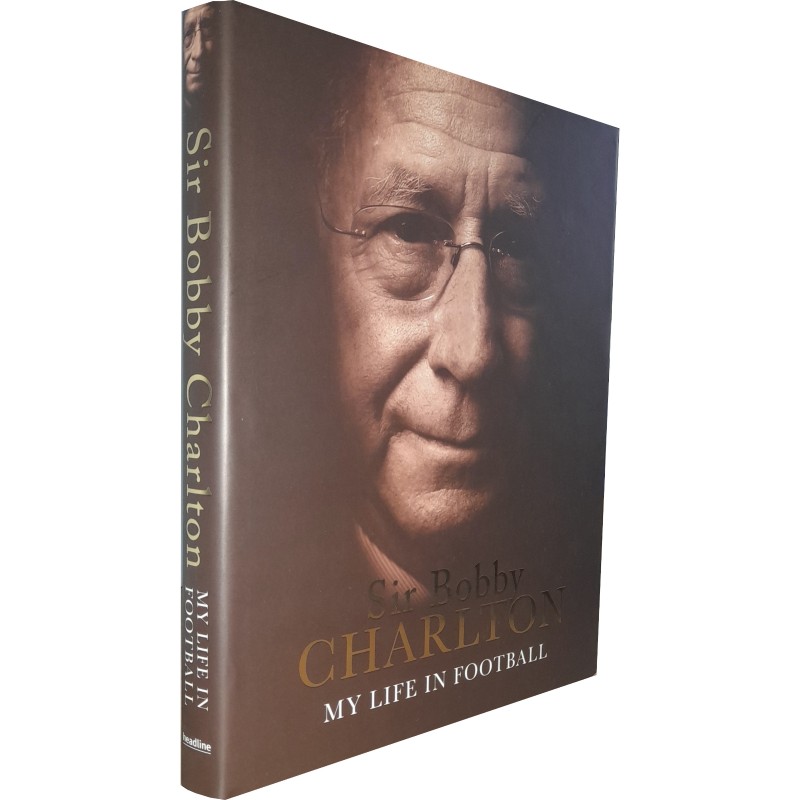 Libro firmato "La mia vita nel calcio" di Sir Bobby Charlton
