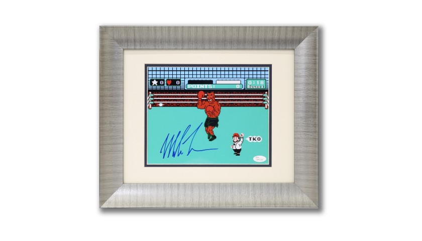 Nintendo Punch-Out Game Print Autographed by Mike Tyson