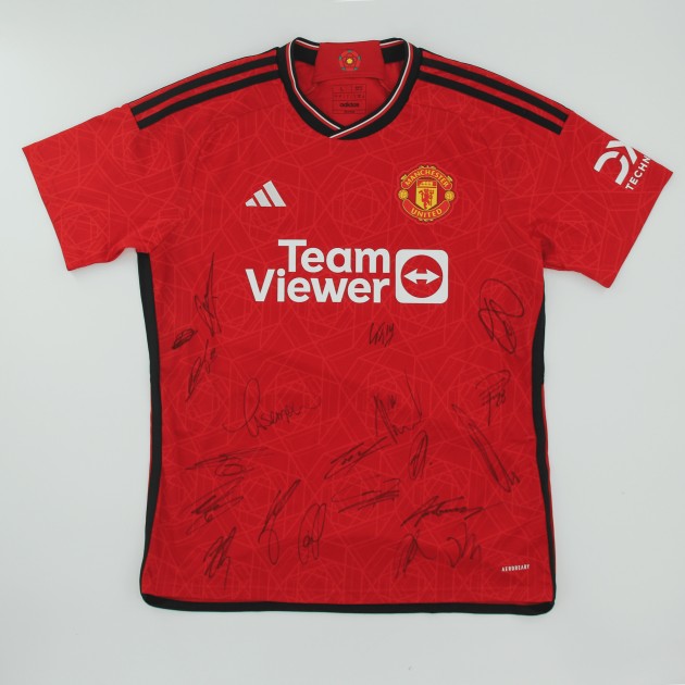 Manchester United FA Cup 2023/24 Squad Signed Home Shirt