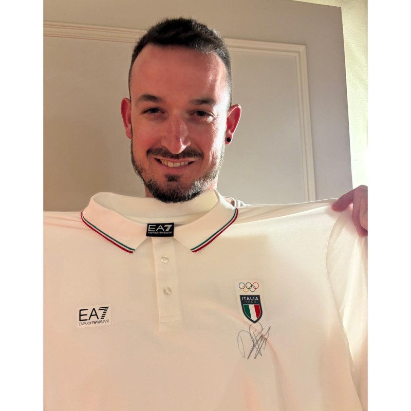 Milano Cortina 2026 Olympics Polo Shirt – Signed by Dominik Paris