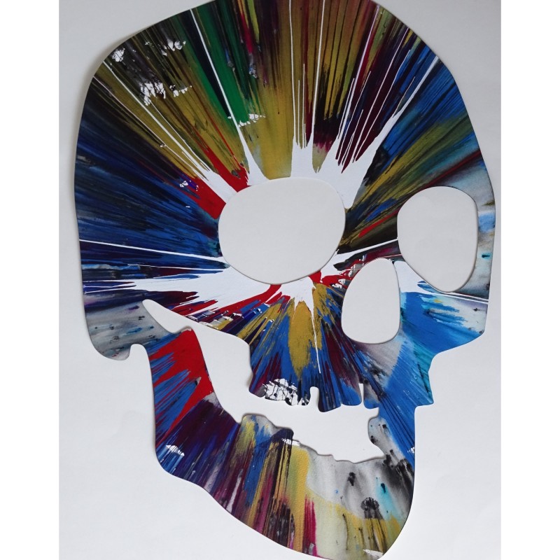 "Skull Spin Painting" by Damien Hirst 