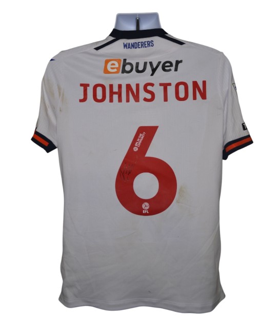 George Johnston's Bolton Wanderers Signed Match Worn Shirt, vs Cambridge 