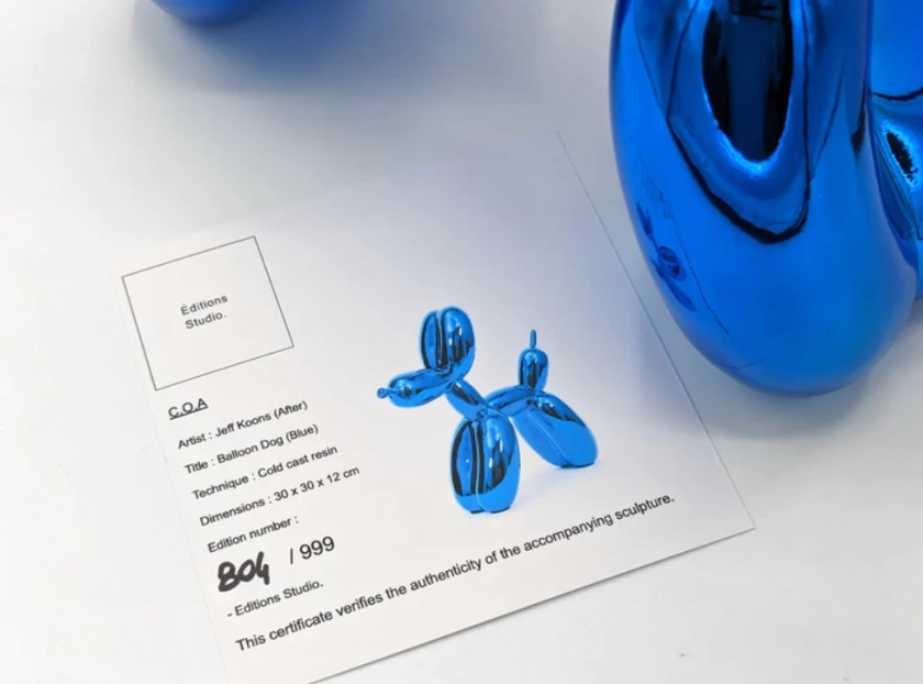 Jeff Koons Balloon Dog' Edition Studio - CharityStars