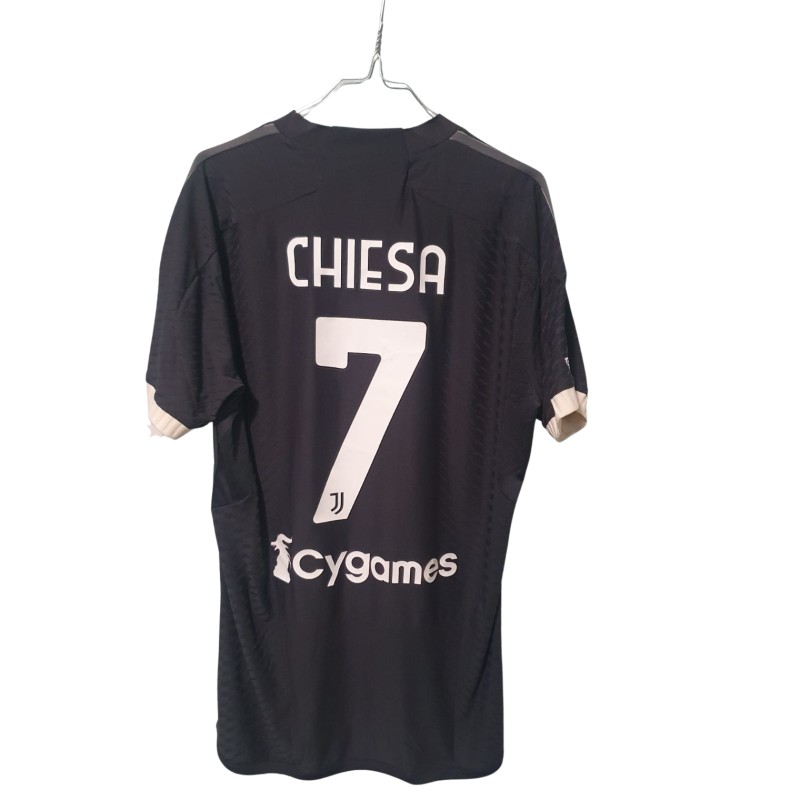 Chiesa's Match-Worn Shirt Lazio vs Juventus 2024