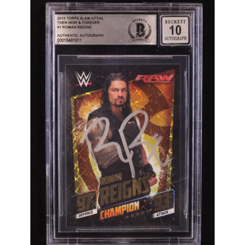 Roman Reigns Signed Topps Card