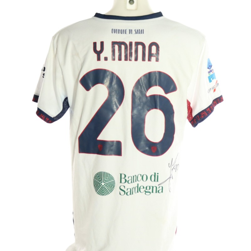 Maglia Mina Unwashed Pisa vs Cagliari, 2026 - Autografata