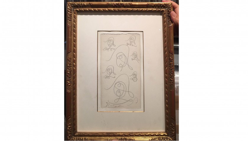 Original Picasso Artwork - Seven Studies for a Head of a Harlequin