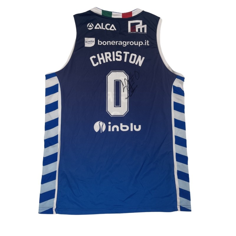 Christon's Unwashed Signed Kit, Germani Brescia vs Generazione Vincente Napoli Basket, Italy Cup 2024