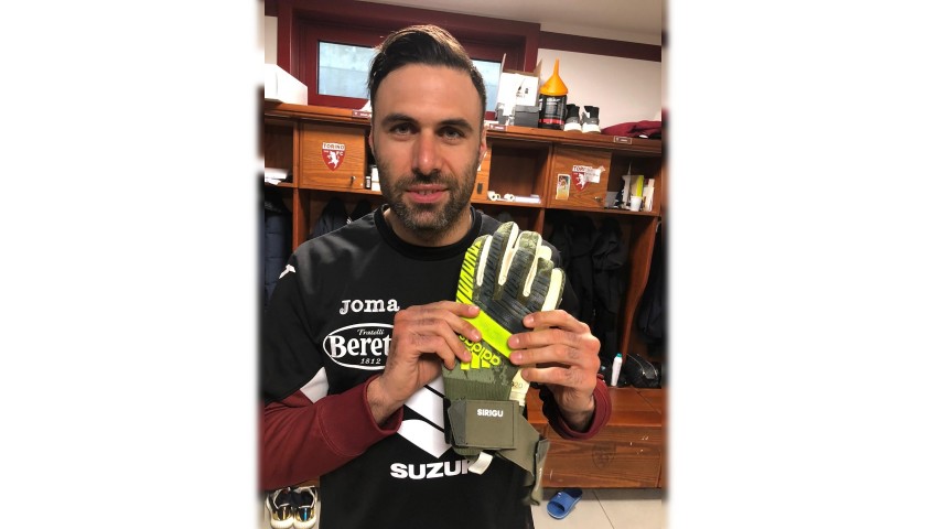 Adidas Gloves Worn and Signed by Salvatore Sirigu